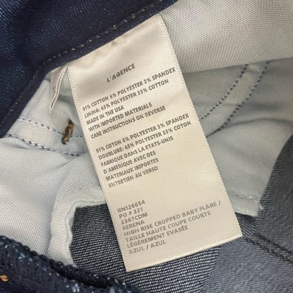 L'AGENCE Serena Baby Flare in Azul - Picture 7 of 7